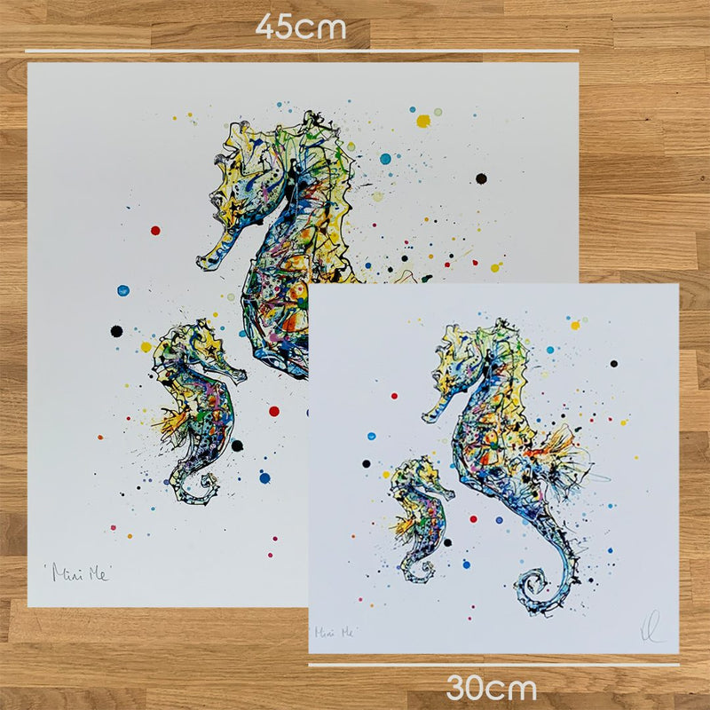 Mini Me - Seahorse Print, 30x30cm with Size and Presentation Options