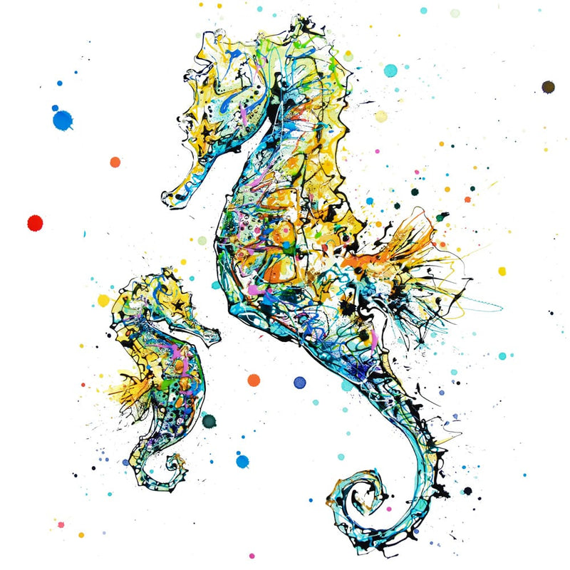 Mini Me - Seahorse Print, 30x30cm with Size and Presentation Options