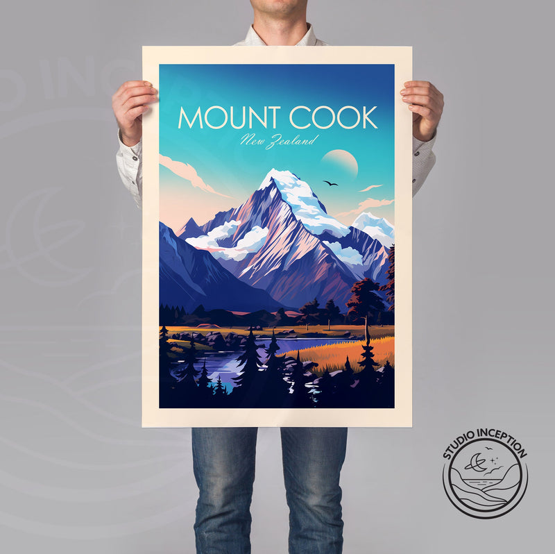 Mount Cook Traditional Style Print