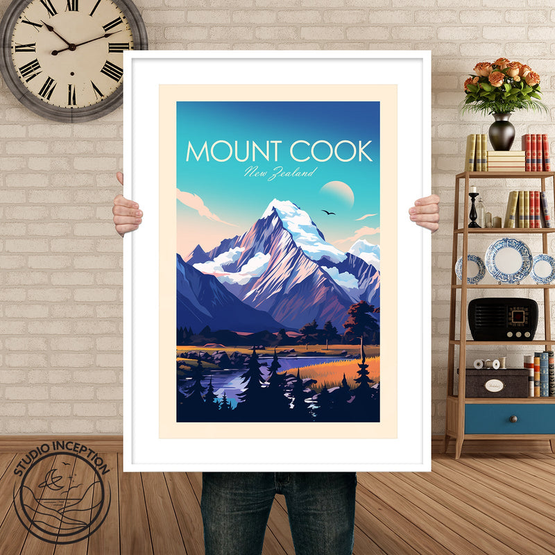 Mount Cook Traditional Style Print