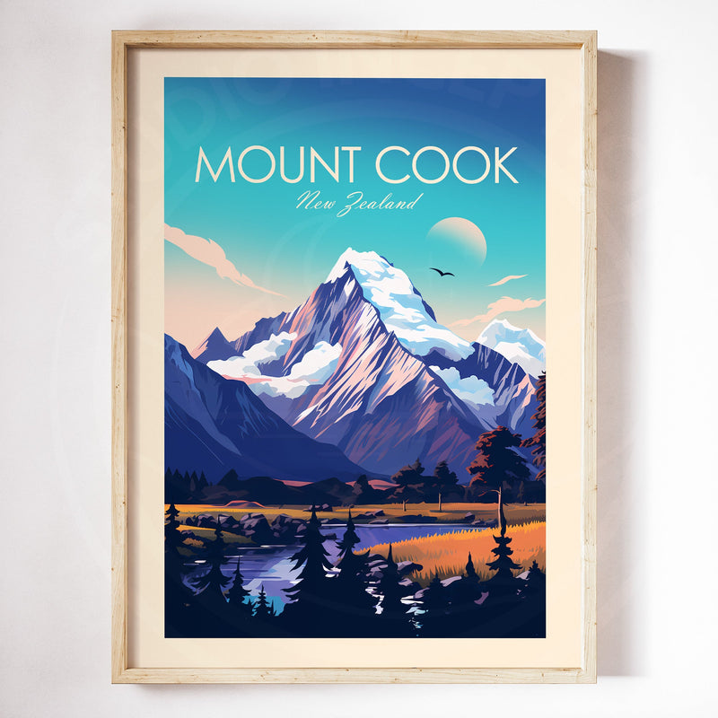 Mount Cook Traditional Style Print