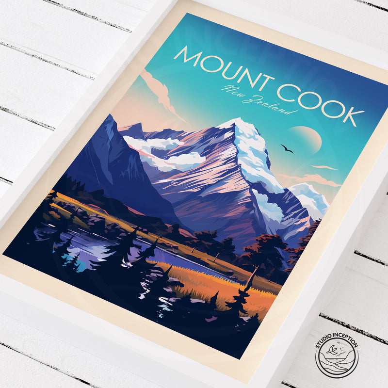 Mount Cook Traditional Style Print