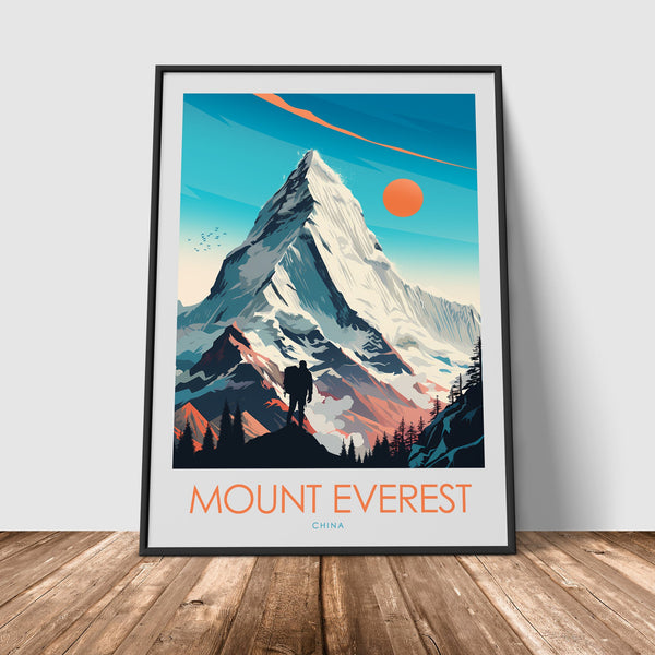Mount Everest Minimalist Print
