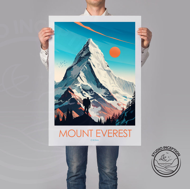 Mount Everest Minimalist Print