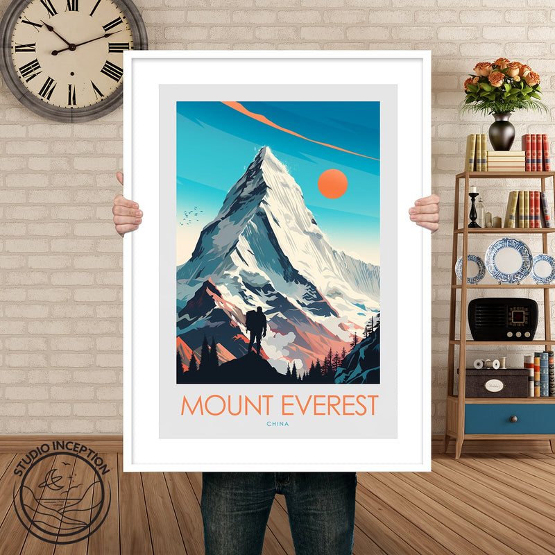 Mount Everest Minimalist Print