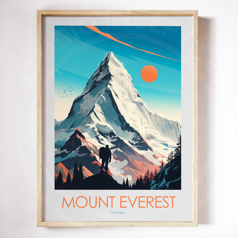 Mount Everest Minimalist Print