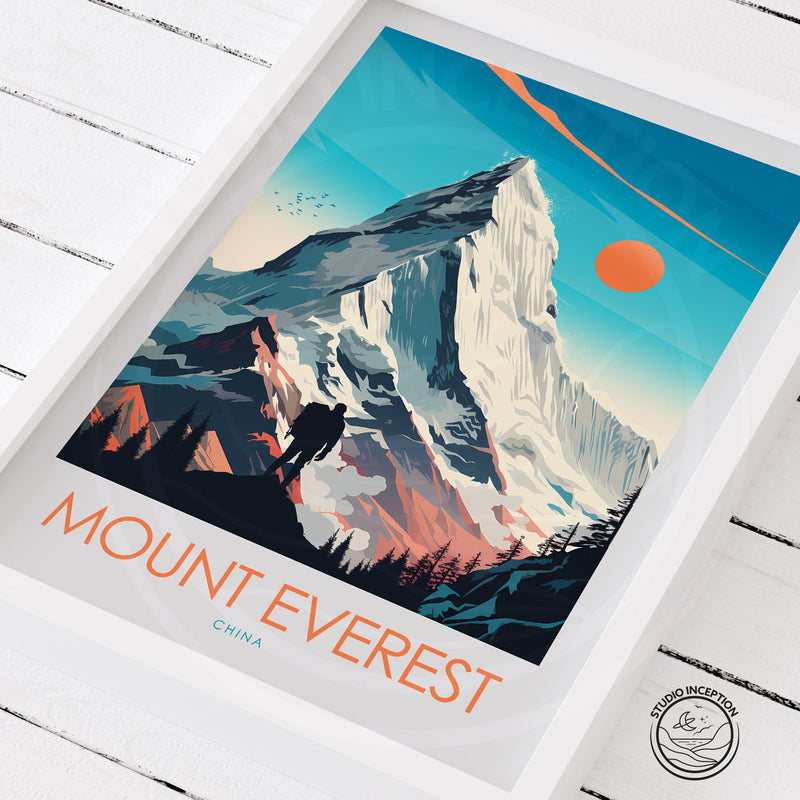 Mount Everest Minimalist Print