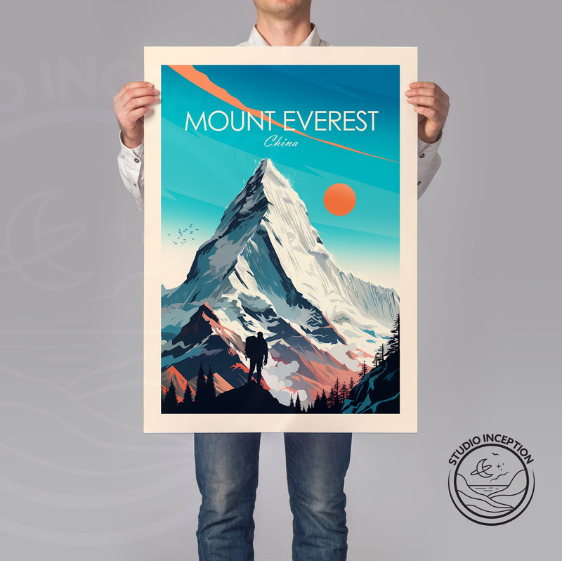 Mount Everest Traditional Style Print