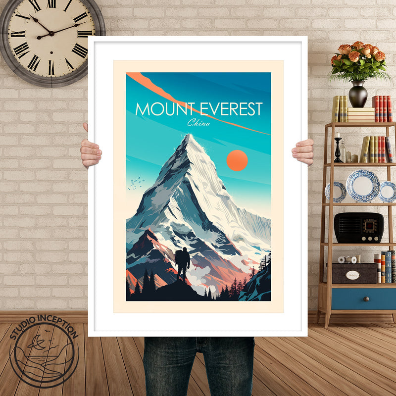 Mount Everest Traditional Style Print