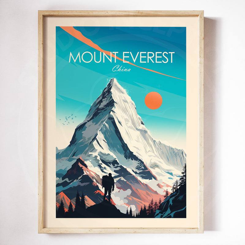 Mount Everest Traditional Style Print