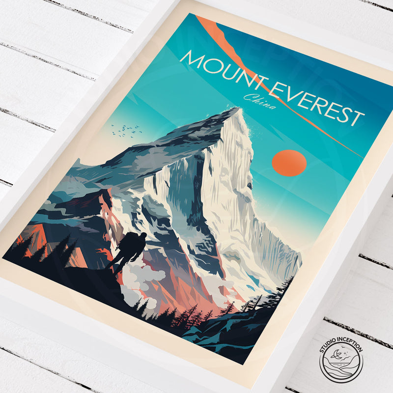 Mount Everest Traditional Style Print