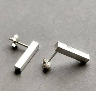 Silver Ingot Earrings