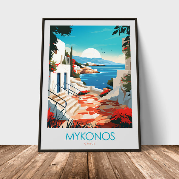 Mykonos Minimalist Print