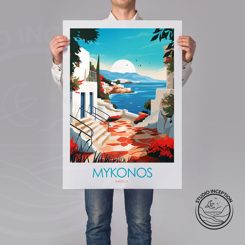 Mykonos Minimalist Print