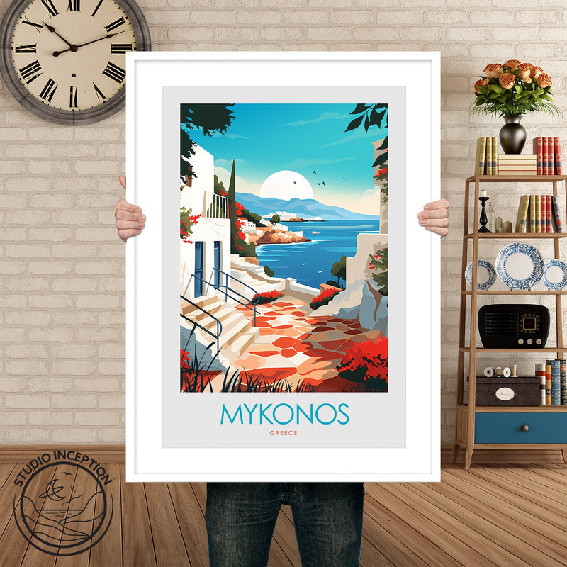 Mykonos Minimalist Print