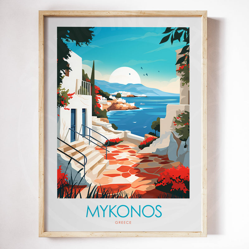 Mykonos Minimalist Print