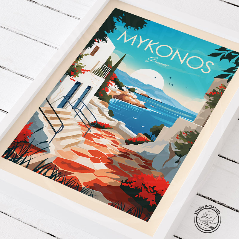 Mykonos Traditional Style Print