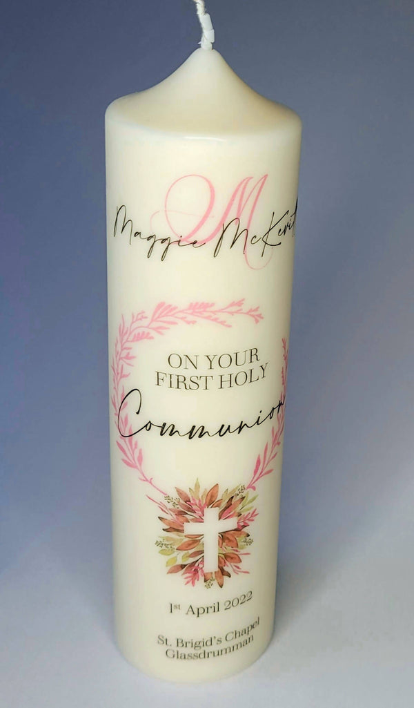 Soy Wax First Communion Candle - Personalised