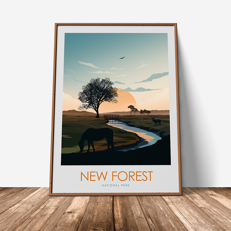 New Forest National Park Minimalist Print