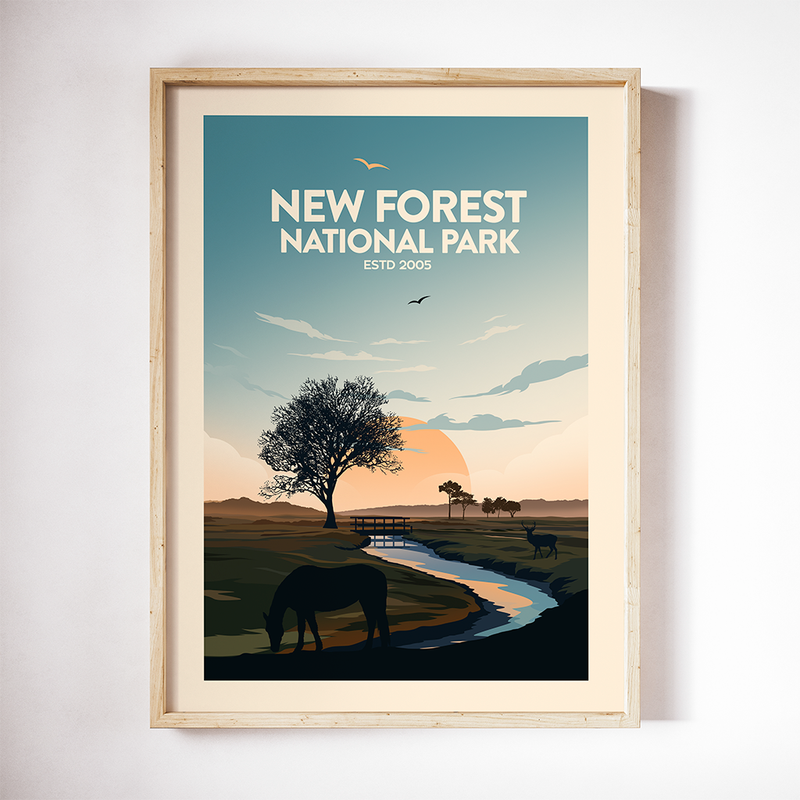 New Forest National Park Traditional Style Print