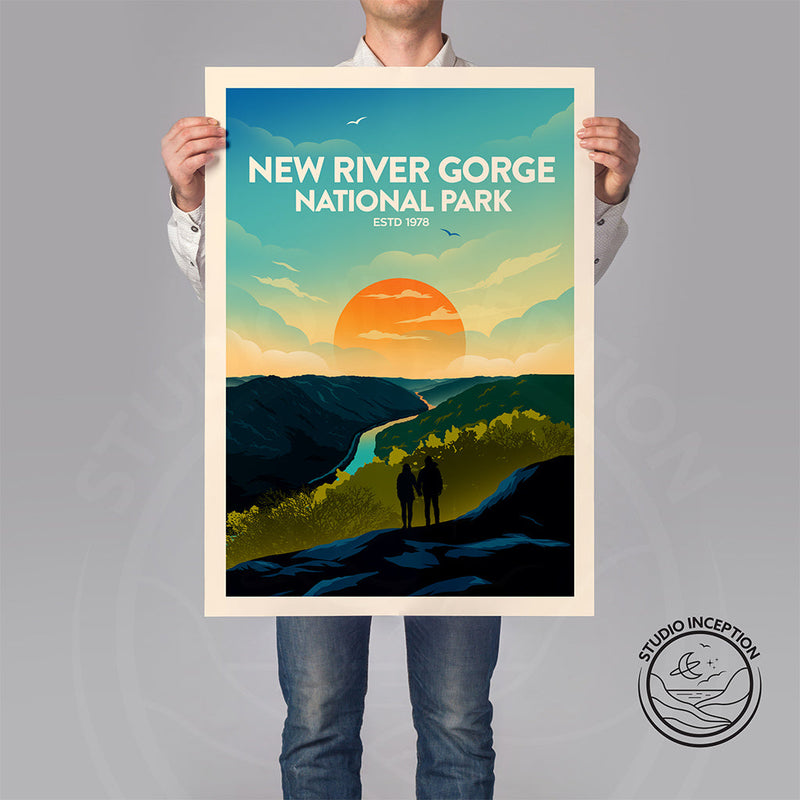 New River Gorge National Park Traditional Style Print