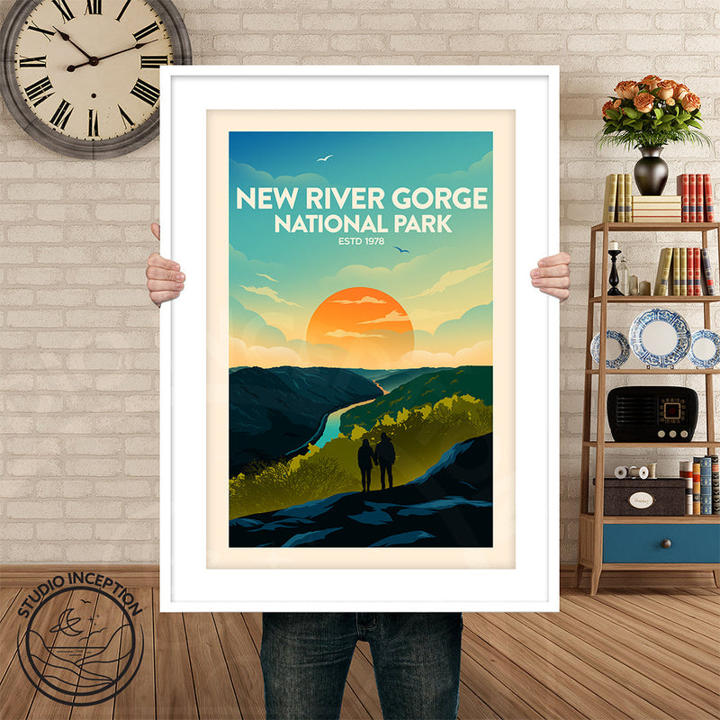 New River Gorge National Park Traditional Style Print