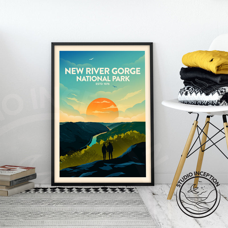 New River Gorge National Park Traditional Style Print