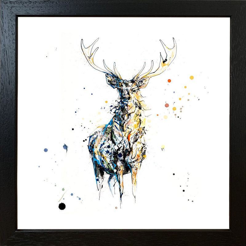 Nightfall - Stag Print with Size and Presentation Options