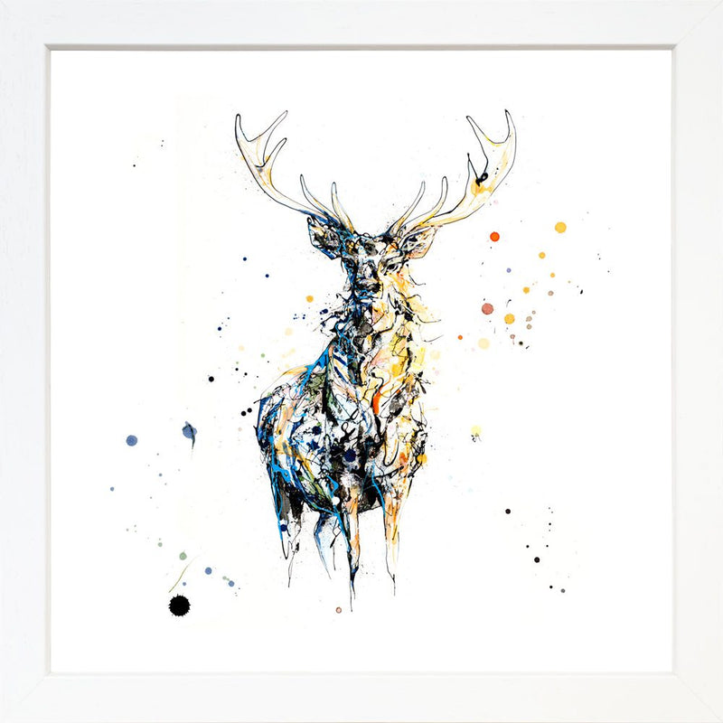 Nightfall - Stag Print with Size and Presentation Options