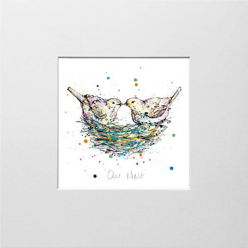 Our Nest - Two Birds in a Nest Print with Size and Presentation Options