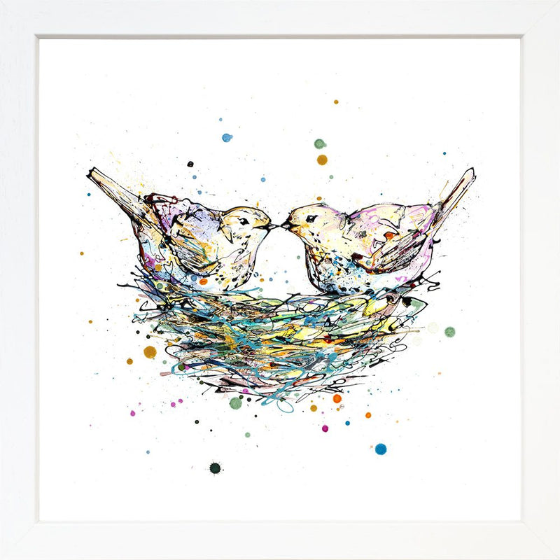 Our Nest - Two Birds in a Nest Print with Size and Presentation Options