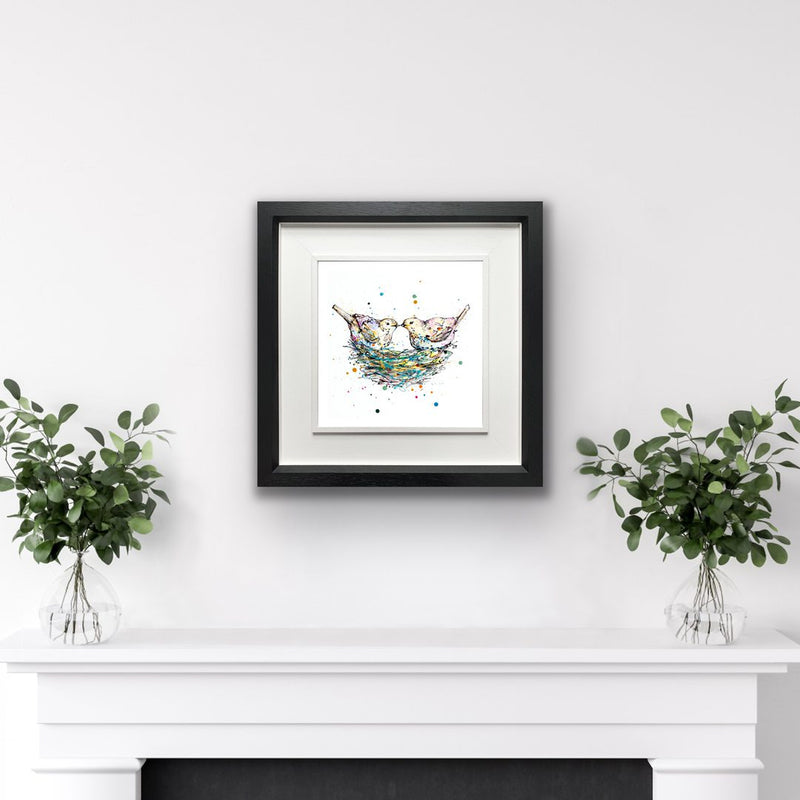 Our Nest - Two Birds in a Nest Print with Size and Presentation Options