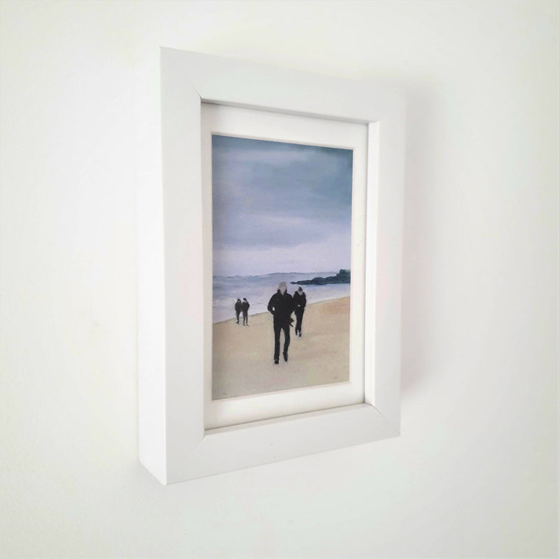 'Stroll with Dad' Framed Print (Small)