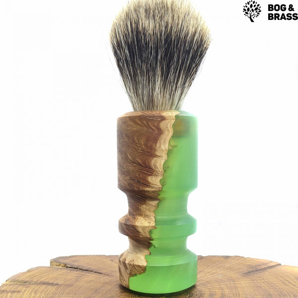 Australian Mallee burl and Resin shaving brush