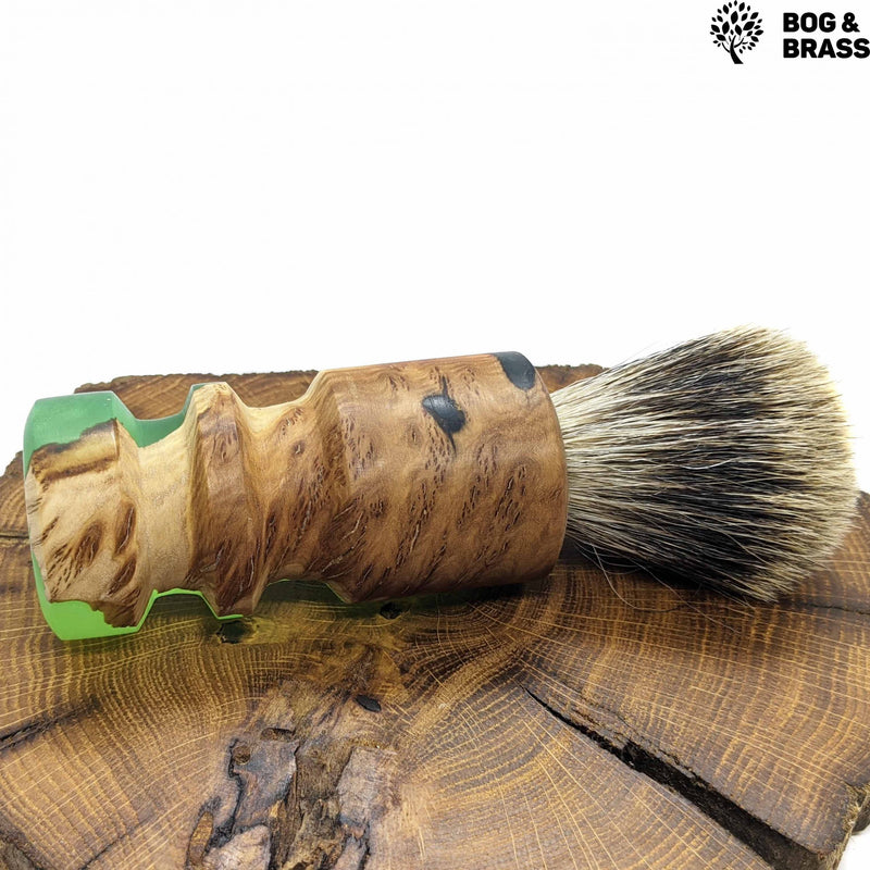 Australian Mallee burl and Resin shaving brush