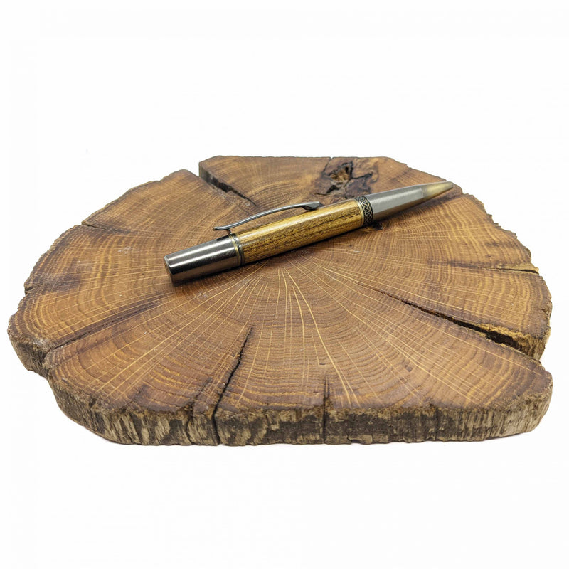 Bocote brass and pewter pen