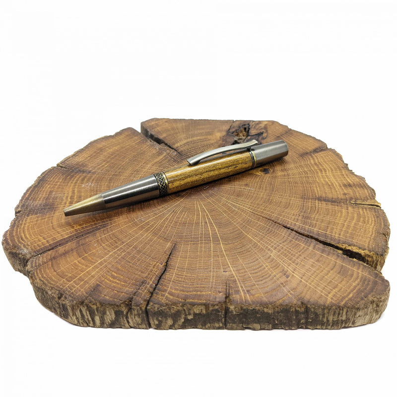 Bocote brass and pewter pen