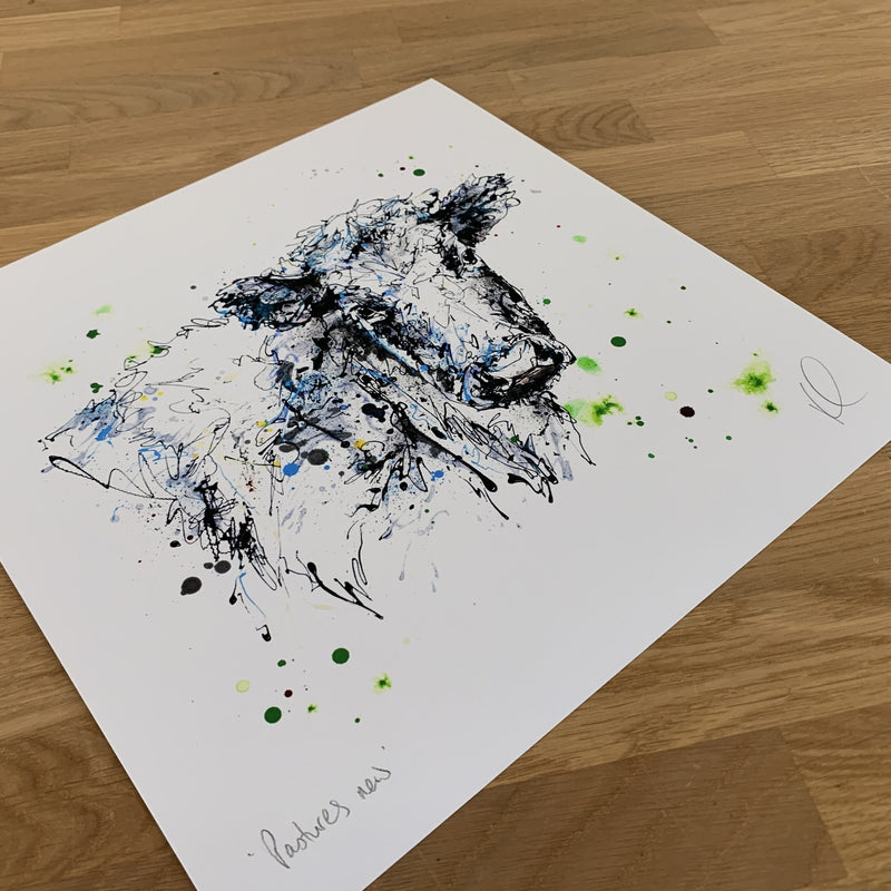 Pastures New - Cow Print with Size and Presentation Options