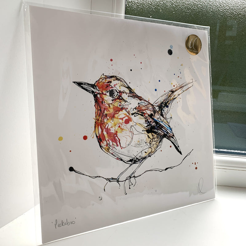 Peekaboo - Robin Print with Size and Presentation Options