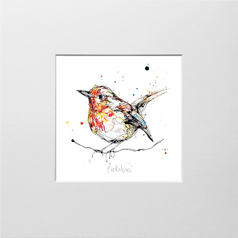 Peekaboo - Robin Print with Size and Presentation Options