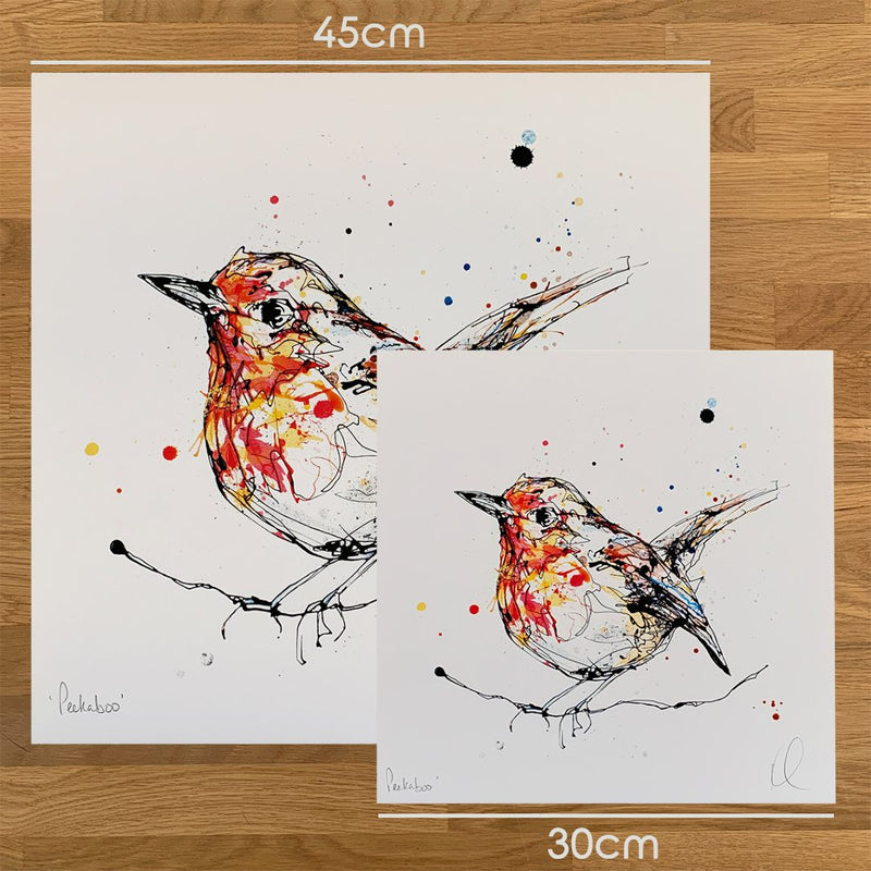 Peekaboo - Robin Print with Size and Presentation Options