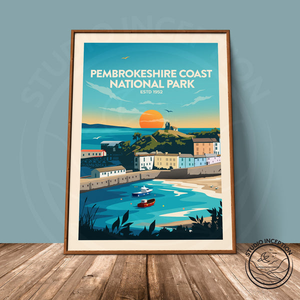 Pembrokeshire Coast National Park Traditional Style Print