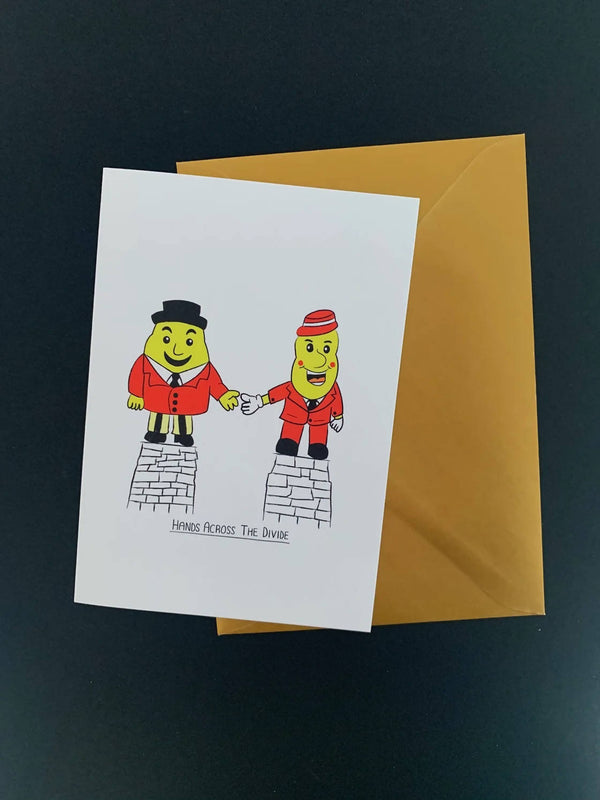 Hands Across The Divide Greeting Card