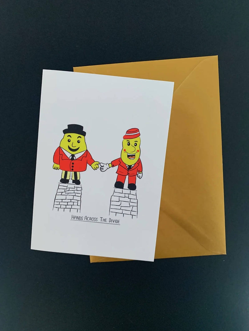 Hands Across The Divide Greeting Card