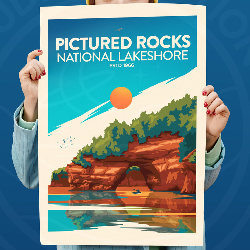 Pictured Rocks Traditional Style Print