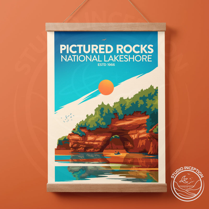 Pictured Rocks Traditional Style Print