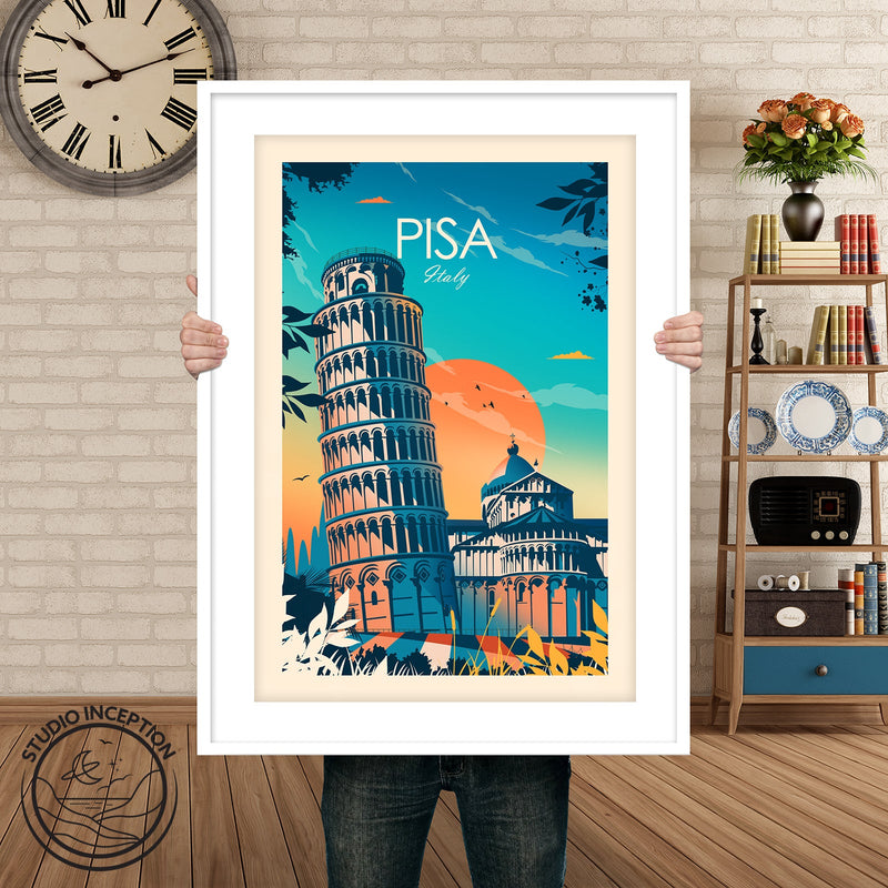 Pisa Italy Traditional Style Print