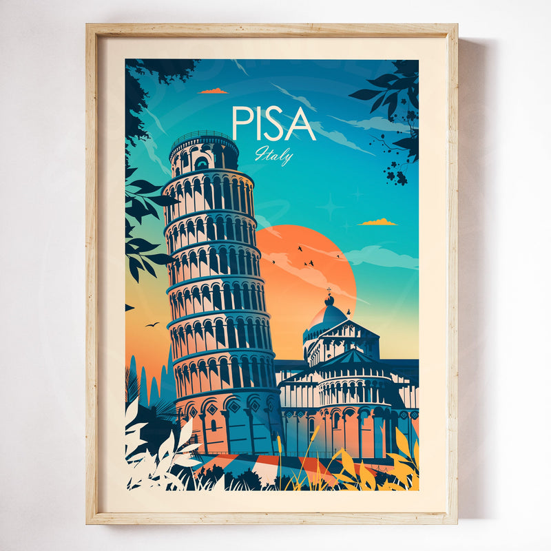 Pisa Italy Traditional Style Print