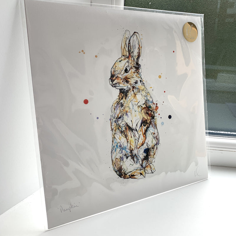 Pumpkin - Rabbit Print with Size and Presentation Options