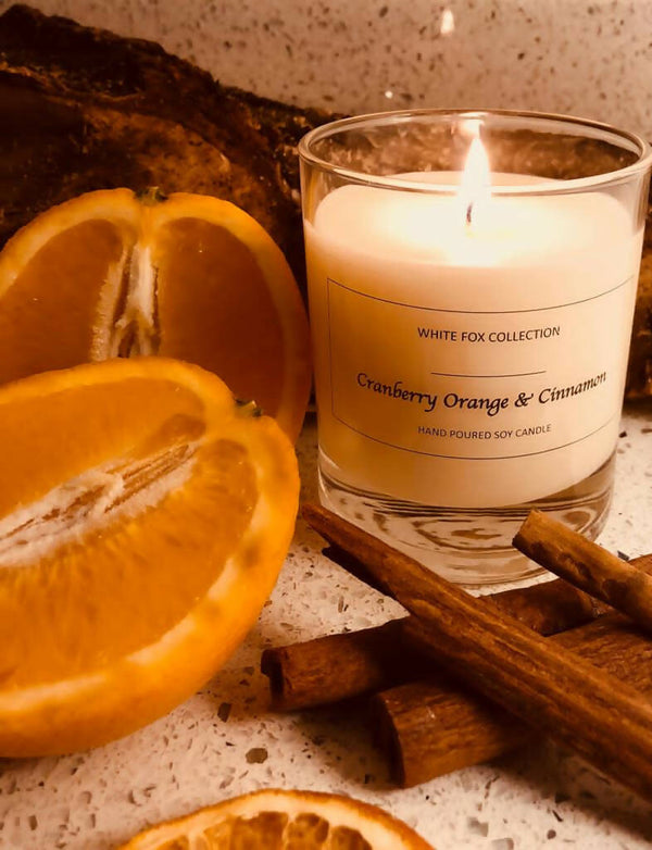 Cranberry, Orange & Cinnamon Hand Poured Soy Candle